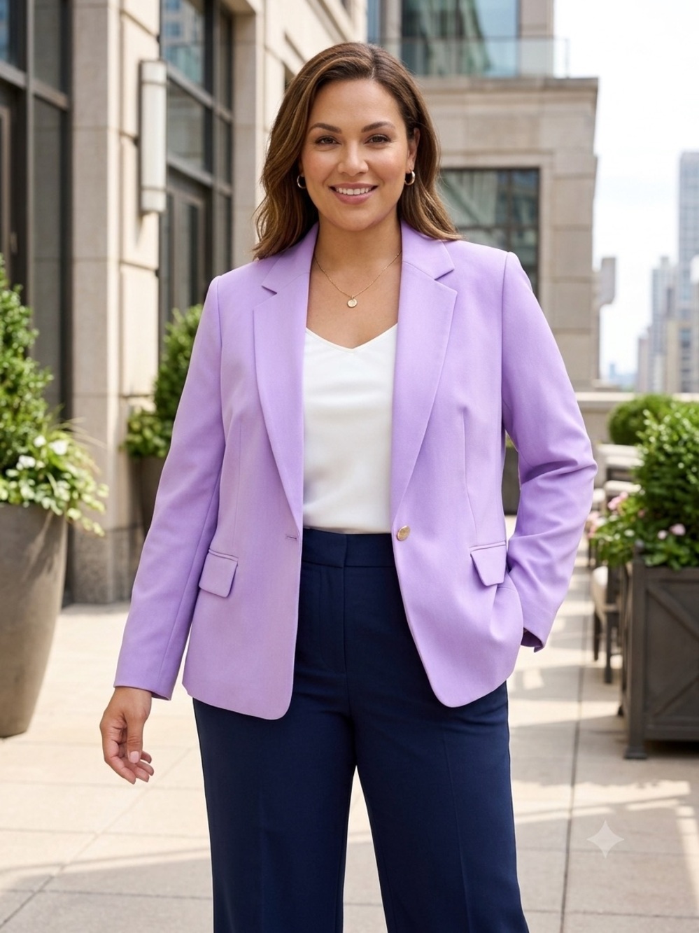 Kasper Lavender Tailored Blazer